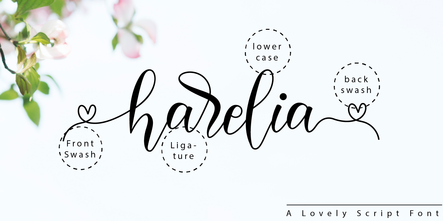 Пример шрифта Harelia #4